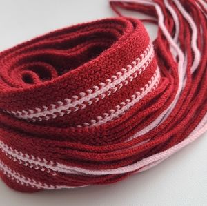 Gap Inc Skinny Knit Scarf Burgundy and Pink Striped